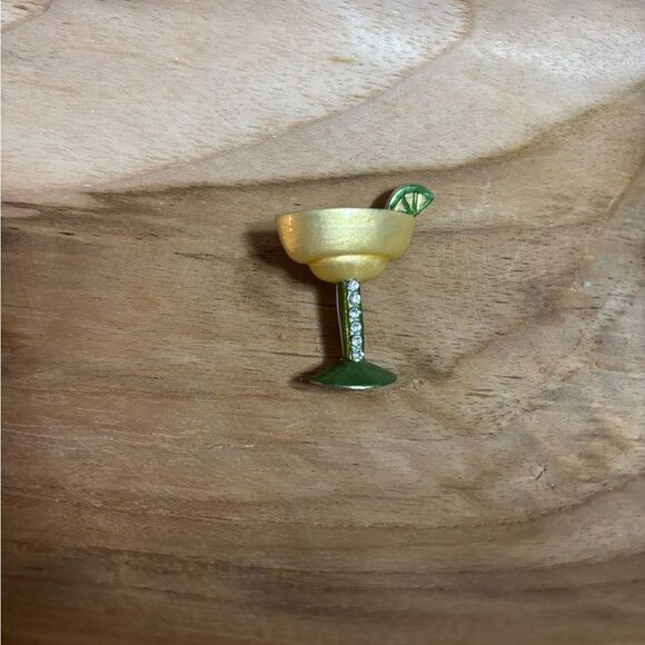 Vintage Yellow and Green Margarita Brooch - Picture 1 of 3